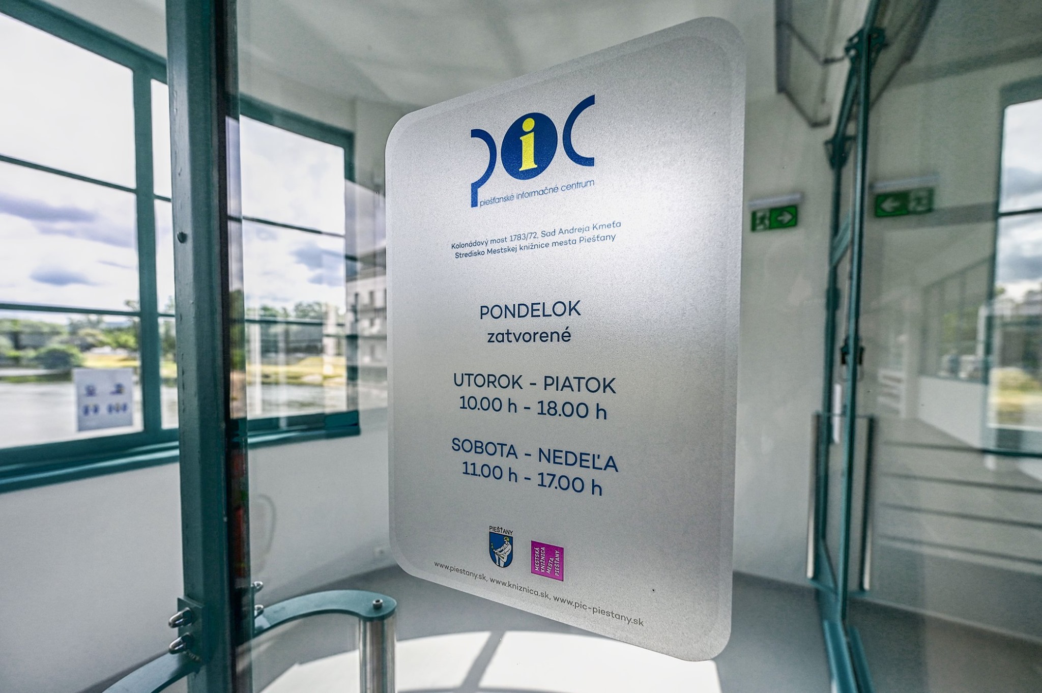 Piešťanské informačné centrum na Kolonádovom moste